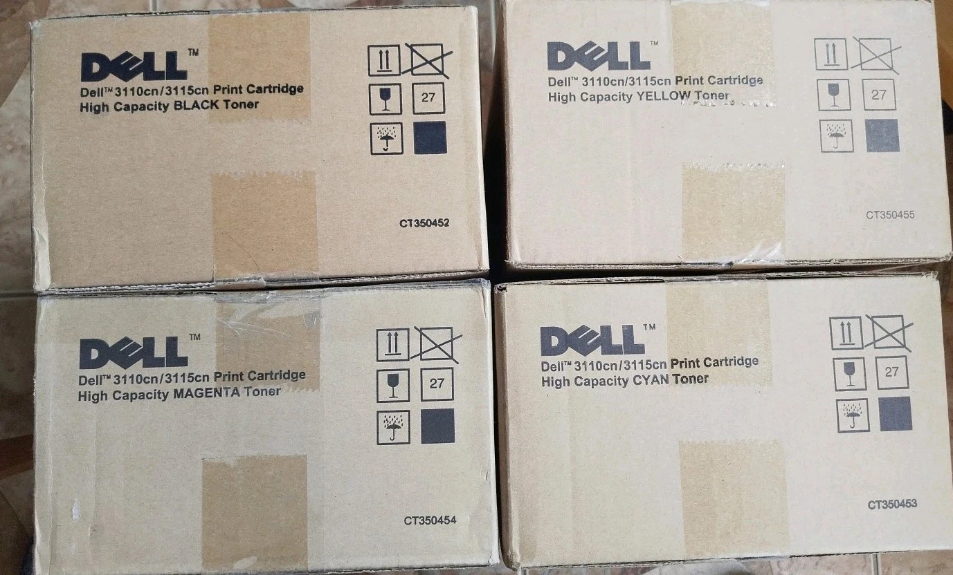 4x Original dell Toner PF030 3110cn/3115cn - CT350452-53-54-55 - CMYK Set – Bild 1