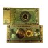 1 BITCOIN - Gold Banknote - Gold & Grün Farbe - Vergoldet - COOL