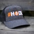 Bitcoin “HODL“ Kappe – Schwarz/Grau - Gesticktes Logo - Unisex
