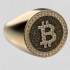 Ring mit BTC Logo, vergoldet, steinbesetzt, Größe 57 (8) -  (18,0 mm Ø)