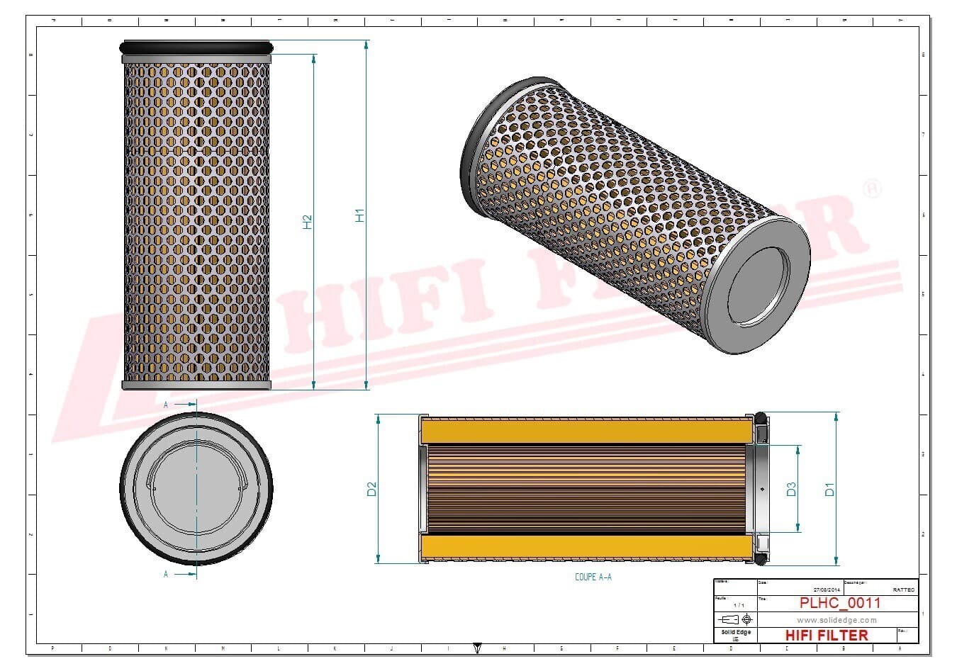 🌀 HIFI FILTER Hydraulikfilter (Teilenummer: SH 68224 SP) 🌀 - OVP - Neu – Bild 2