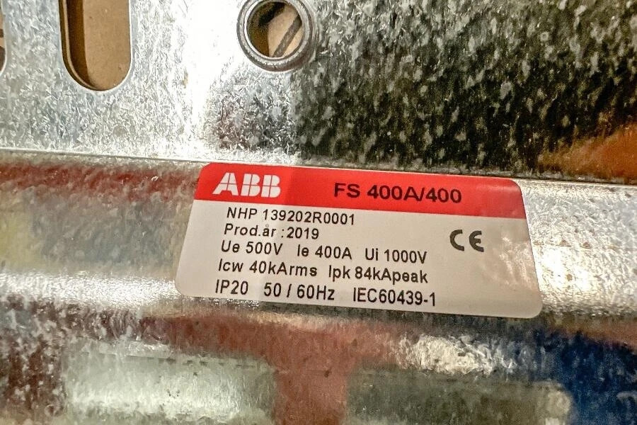 ABB FS-400A/400mm Montageschienenplatte (NHP 139202R0001) - IEC 60439-1 - Neu ⚡ – Bild 3