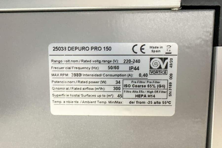 Luftreiniger Vortice Depuro Pro Evo 150 - OVP - Neu! – Bild 8