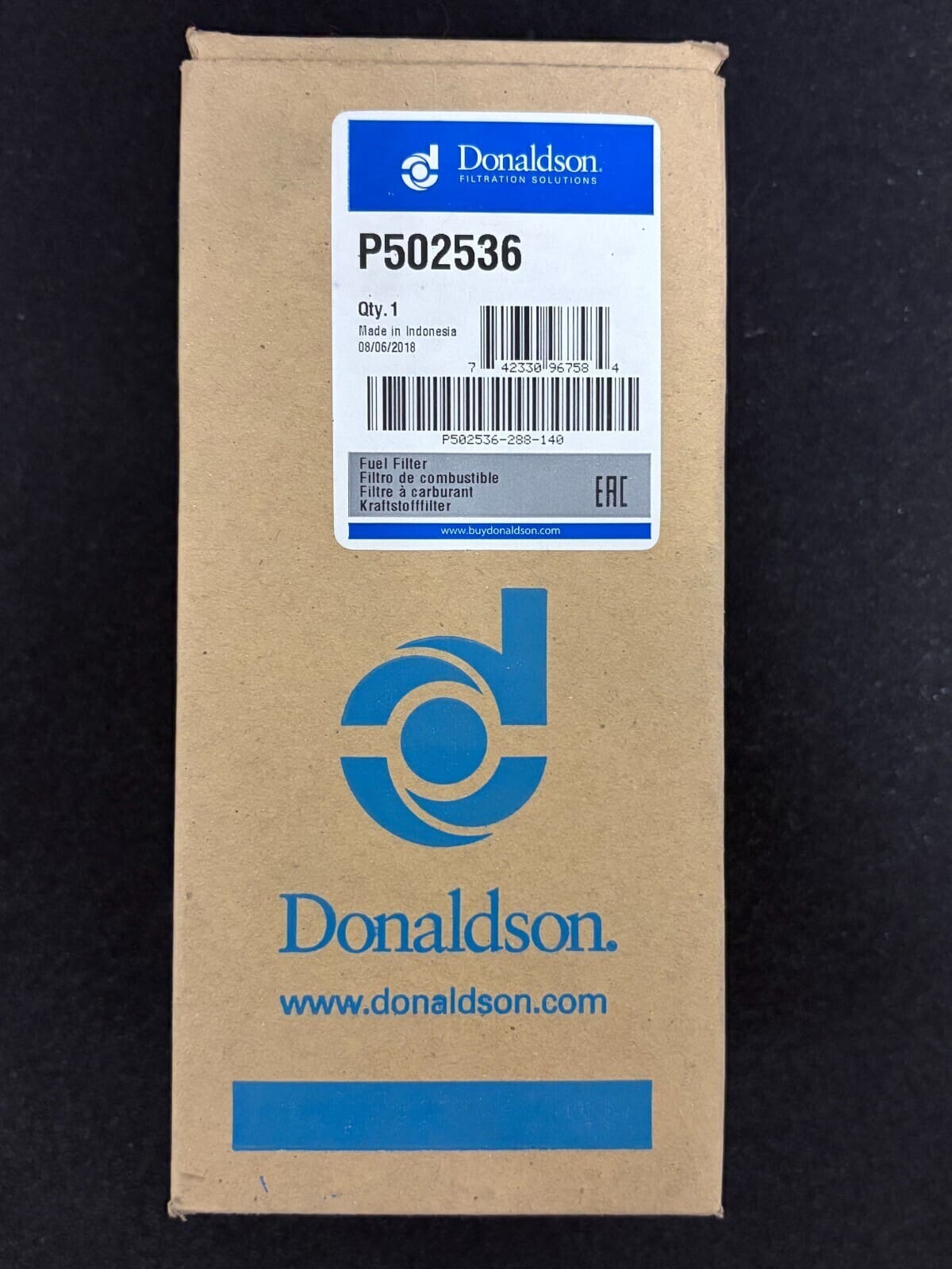 🌀 DONALDSON Kraftstofffilter (Teilenummer: P502536) 🌀 - OVP - Neu! – Bild 2
