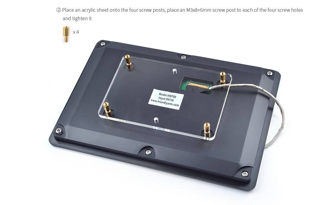 FriendlyElec HD702E - 7-Zoll eDP LCD Display mit kapazitivem Touchscreen, funktioniert mit NanoPC -T4 - OVP - Neu – Bild 6